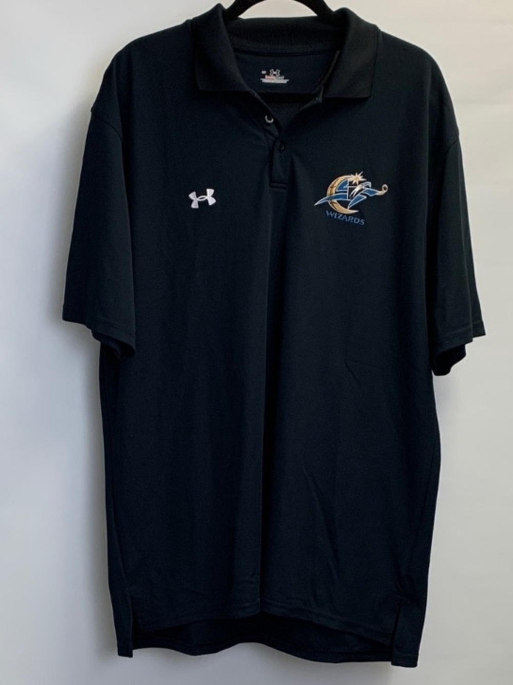 Washington Wizards Throwback Logo Under Armour Black Men’s Polo Shirt Size L